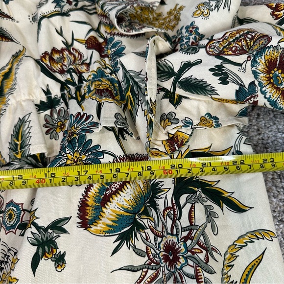 Tuckernuck Floral Ruffle Blouse - Cream and Green - Picture 15 of 16